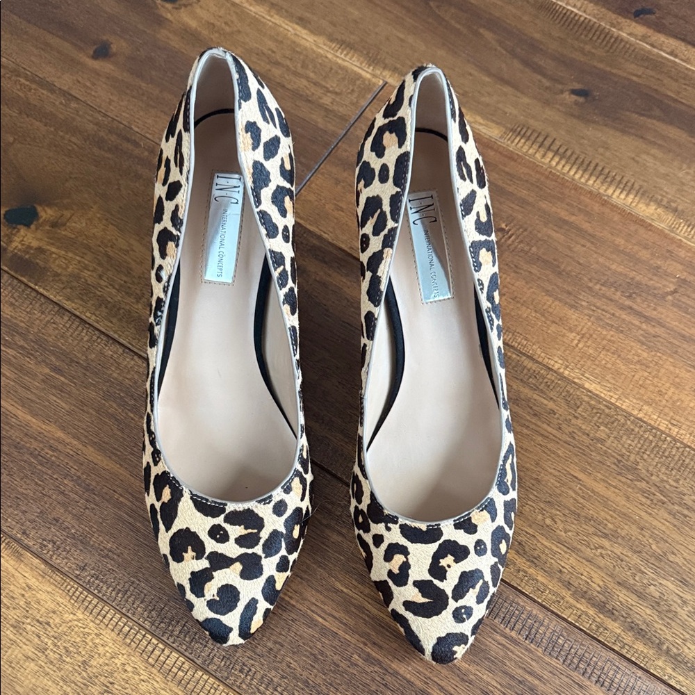 INC International Concepts Leopard Print Heels
